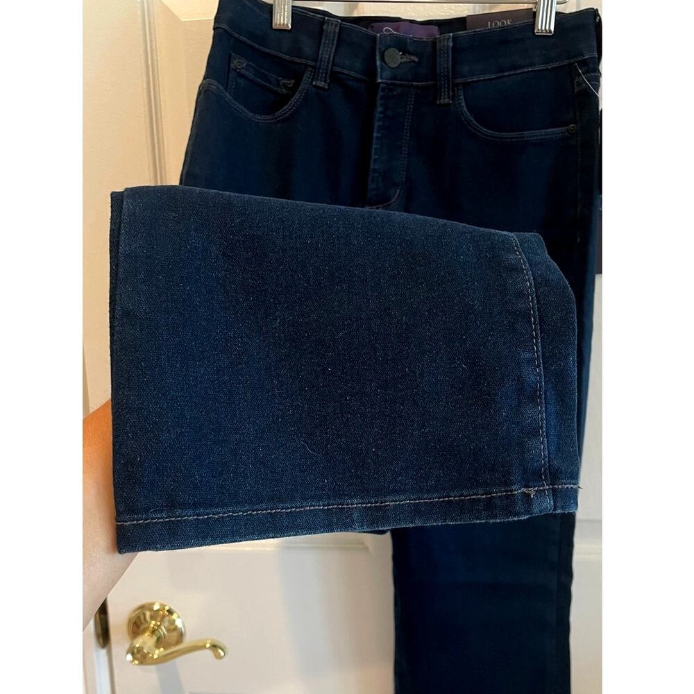 NWT NYDJ Not Your Daughter's Jeans 4P Petite Dark Wash Bootcut Lift Tuck Blue - Picture 3 of 8